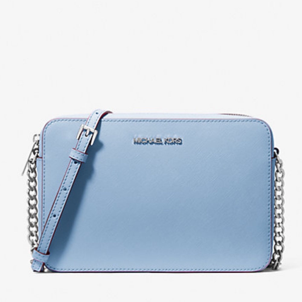 MICHAEL KORS Jet Set Large Saffiano Leather Crossbody Bag
LIGHT SKY
NWT - Picture 4 of 16